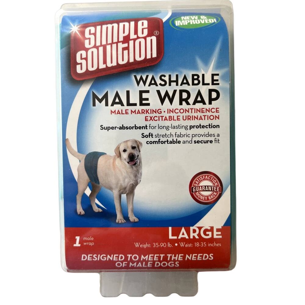 Simple Solution Washable Male Dog Wrap Large #1 Wrap New & Improved